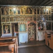 OBEC INOVCE: Interiér dreveného kostolíka svätého Michala Archanjela foto: J. Čurilla st.