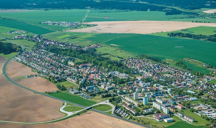 MESTO TURČIANSKE TEPLICE: Letecký pohľad na mesto